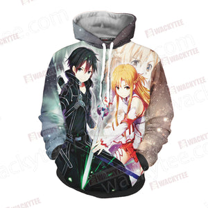 Sword Art Online Kirito And Asuna Unisex 3D Hoodie