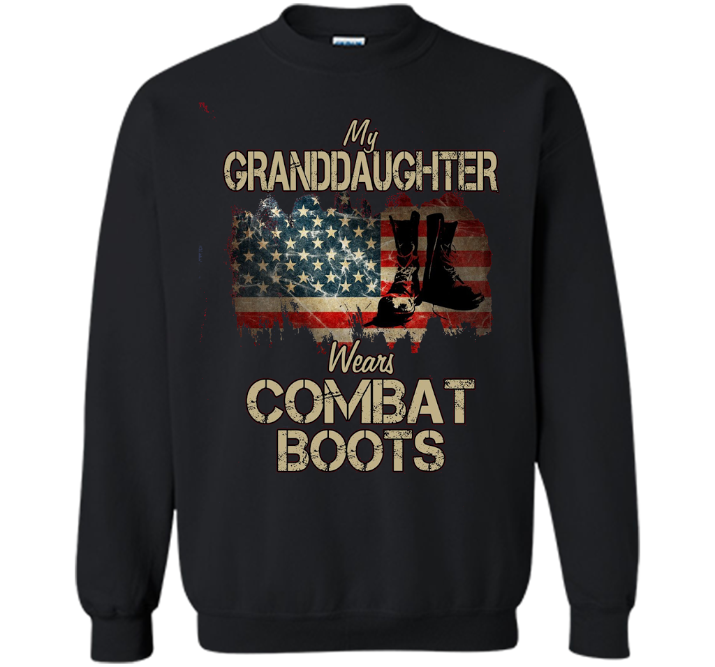 Combat Boots Soldier Granddaughter premium tee t-shirt Black