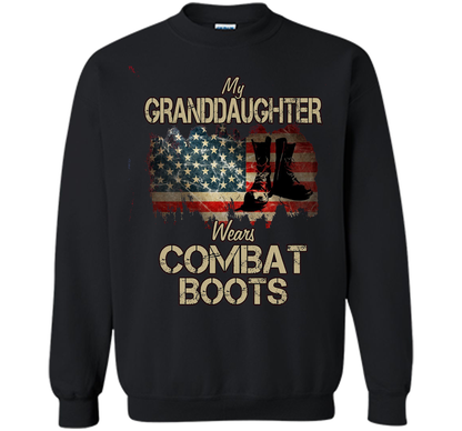 Combat Boots Soldier Granddaughter premium tee t-shirt Black