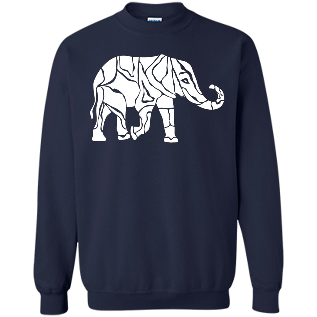 Elephant T-shirt Abstract Elephant Design T-Shirt Navy