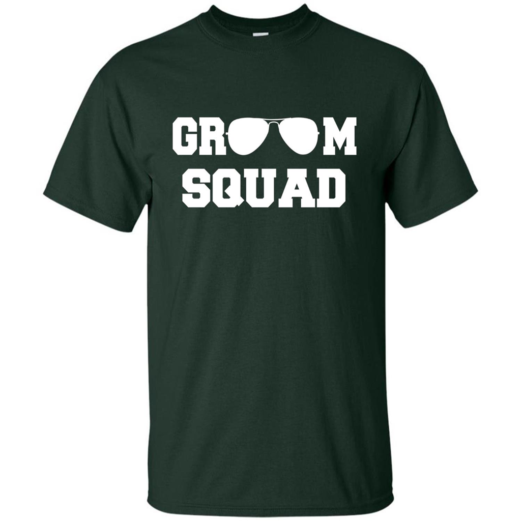Cool Groom Squad T-Shirt Wedding Party Gift Shirt Forest Green