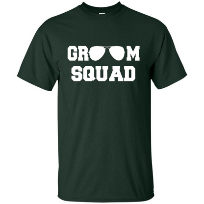 Cool Groom Squad T-Shirt Wedding Party Gift Shirt Forest Green