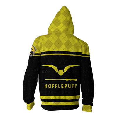 Hufflepuff Quidditch Team Harry Potter New Collection Zip Up Hoodie