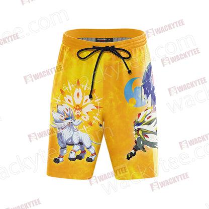 Pokemon Solgaleo Unisex 3D Beach Shorts