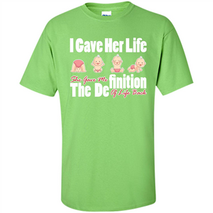 Mommy T-shirt I Gave Her Life. She Gave Me The Definition Of Life Back