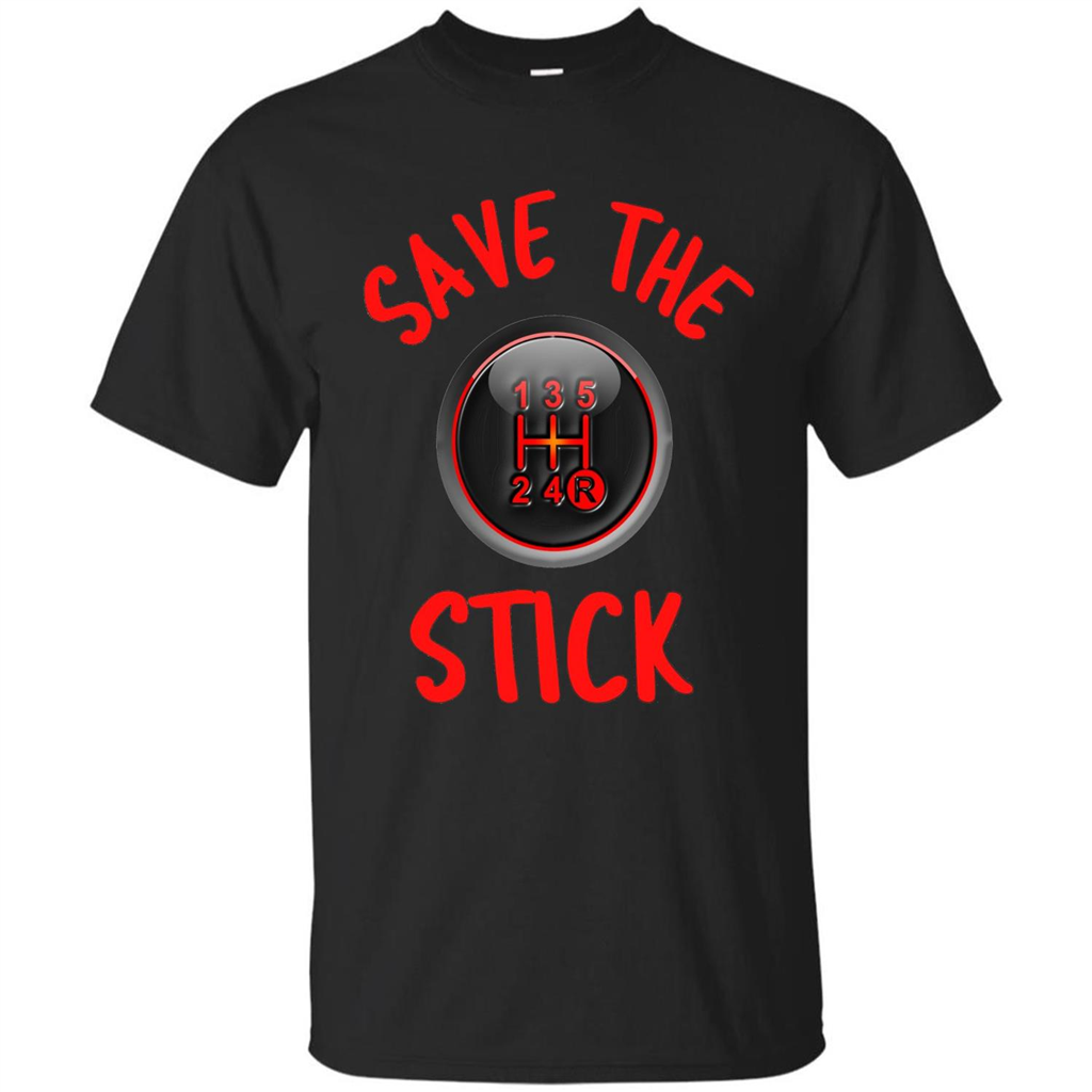 Car Racing T-Shirt Save The Stick Black