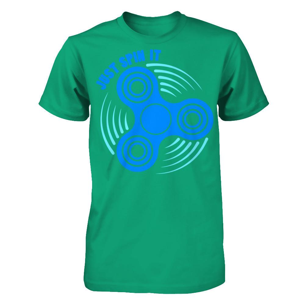 Fidget Lover T-shirt Just Spin It Gildan - Short Sleeve Tee Kelly Green