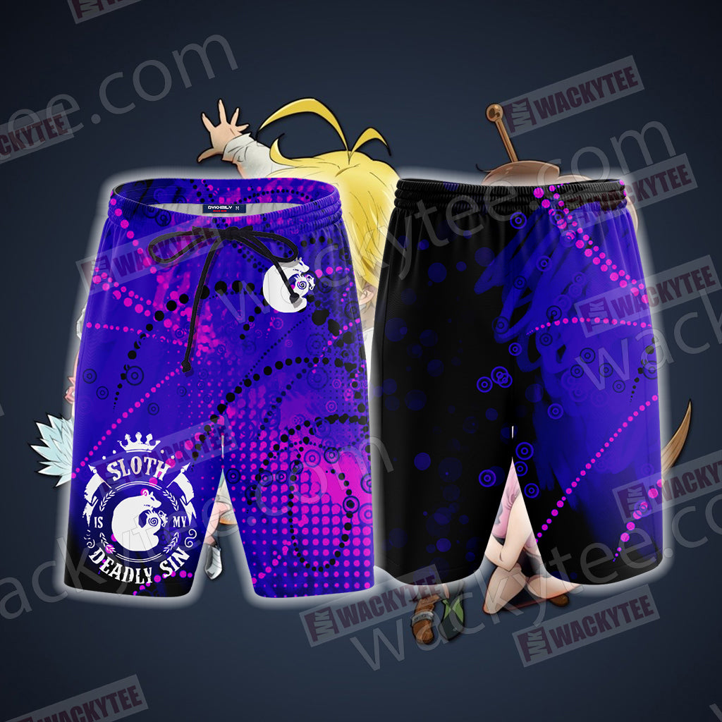 The Seven Deadly Sins - Sloth 3D Beach Shorts