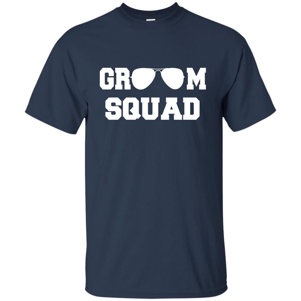 Cool Groom Squad T-Shirt Wedding Party Gift Shirt Navy
