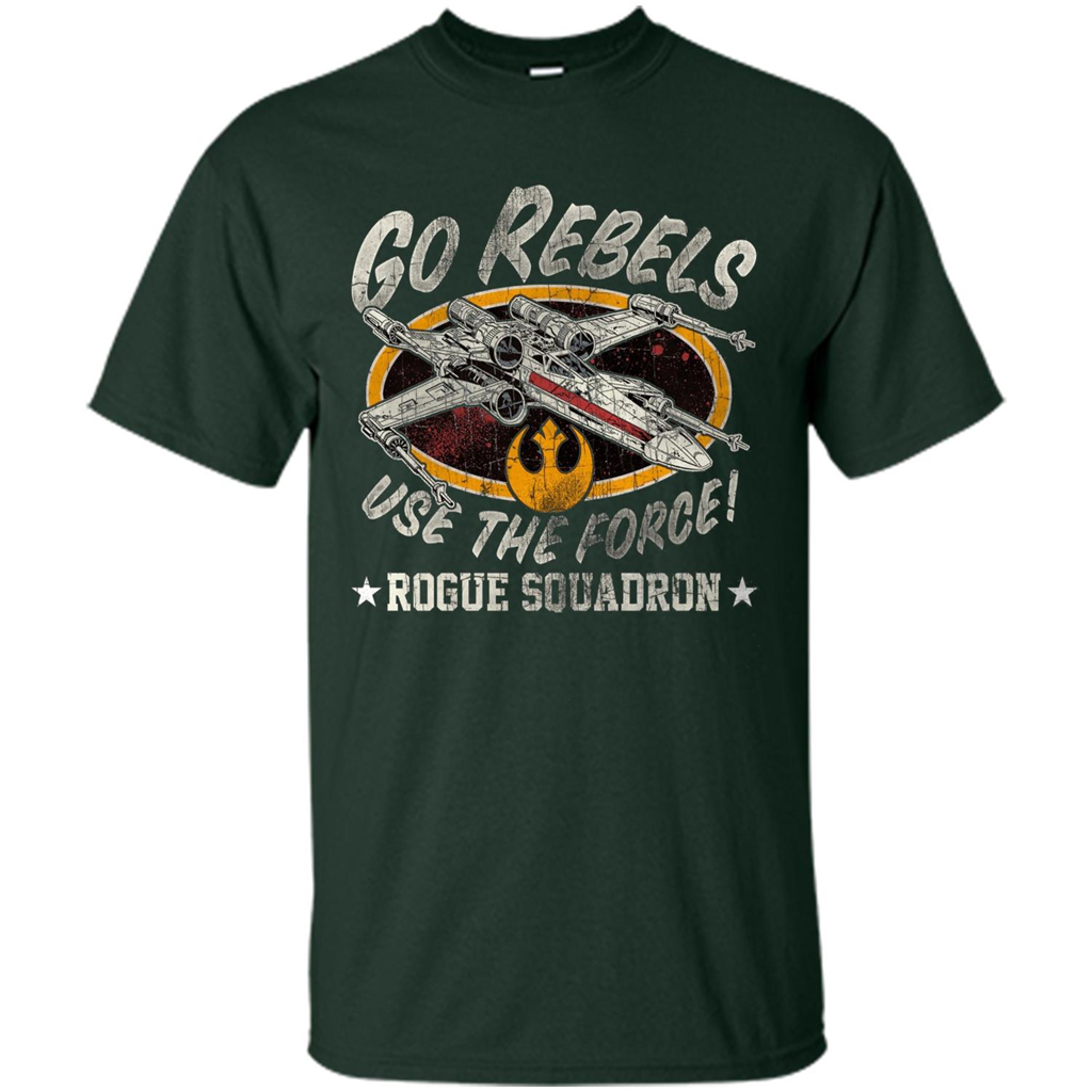 Rogue Squadron Graphic T-shirt Go Rebels Use The Force Forest Green