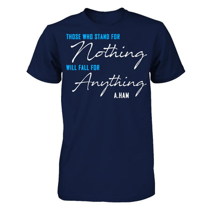 Alexander Hamilton Quotes T-shirt Gildan - Short Sleeve Tee Navy