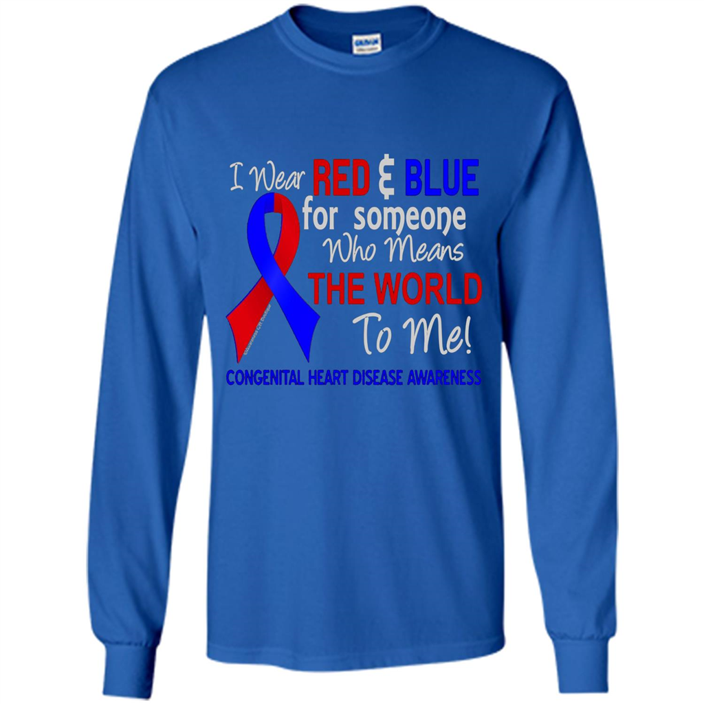 Congenital Heart Disease CHD T-Shirt Means The World To Me Royal