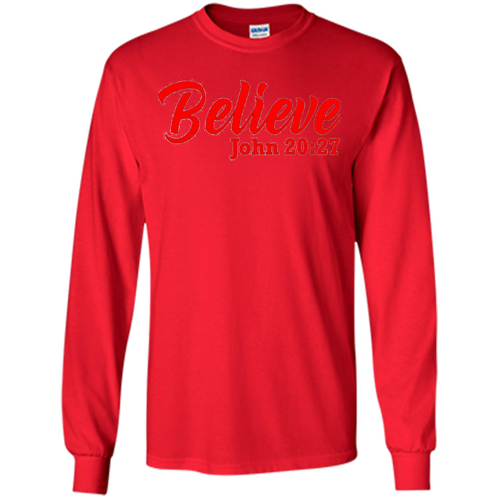 Bible Church Ministry Believe John 20:27 T-shirt Red