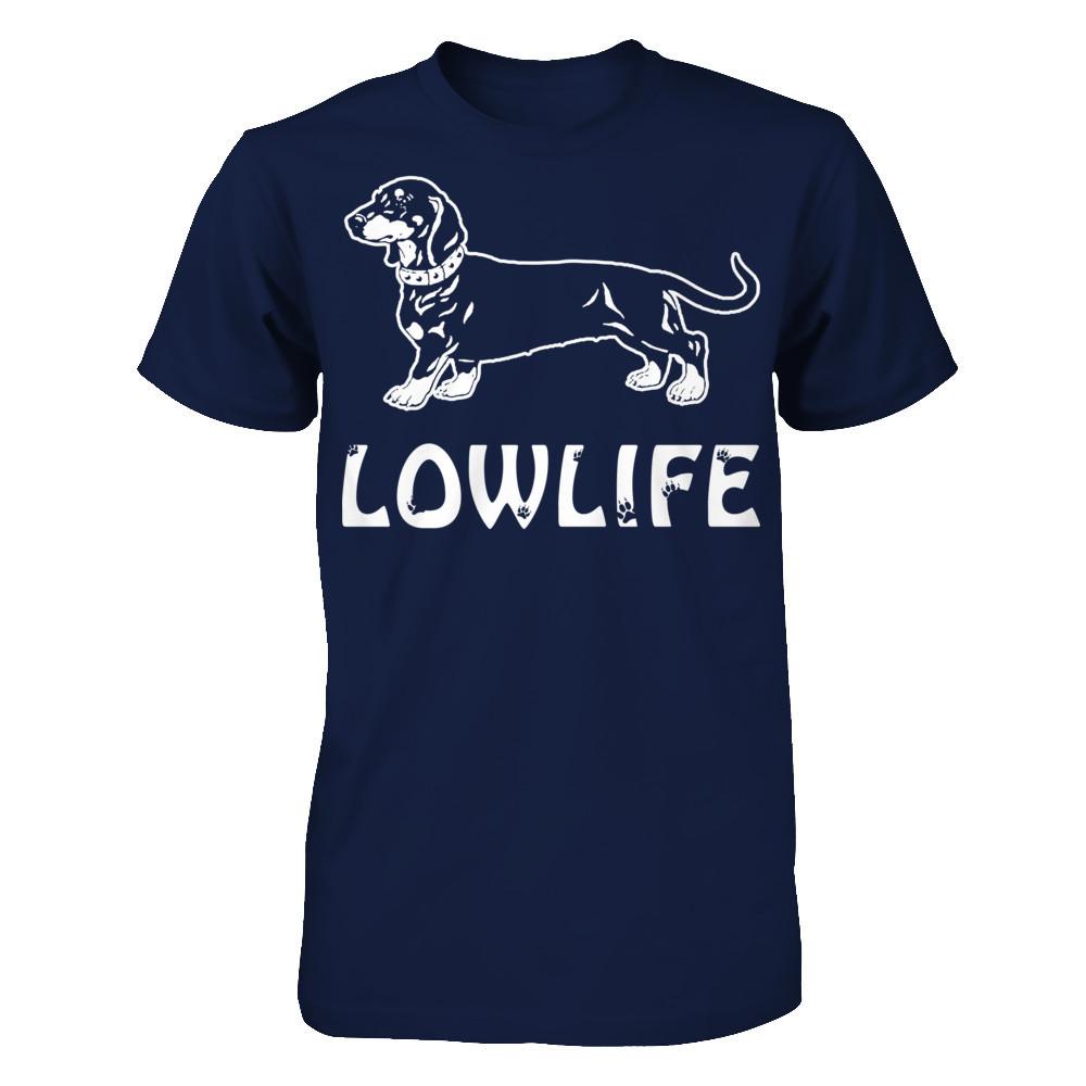 Love Dachshund - Lowlife Gildan - Short Sleeve Tee Navy