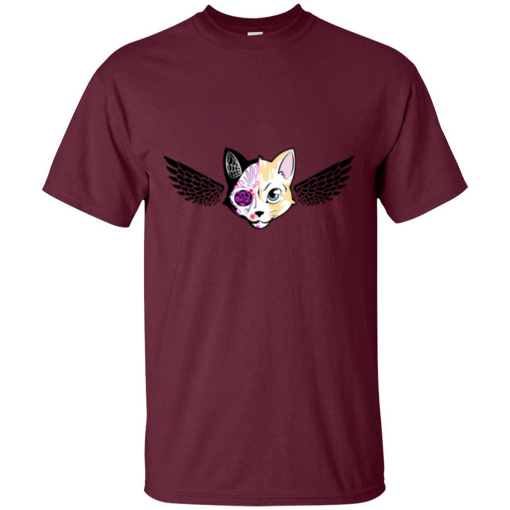 Wolf and Bird T-shirt Maroon