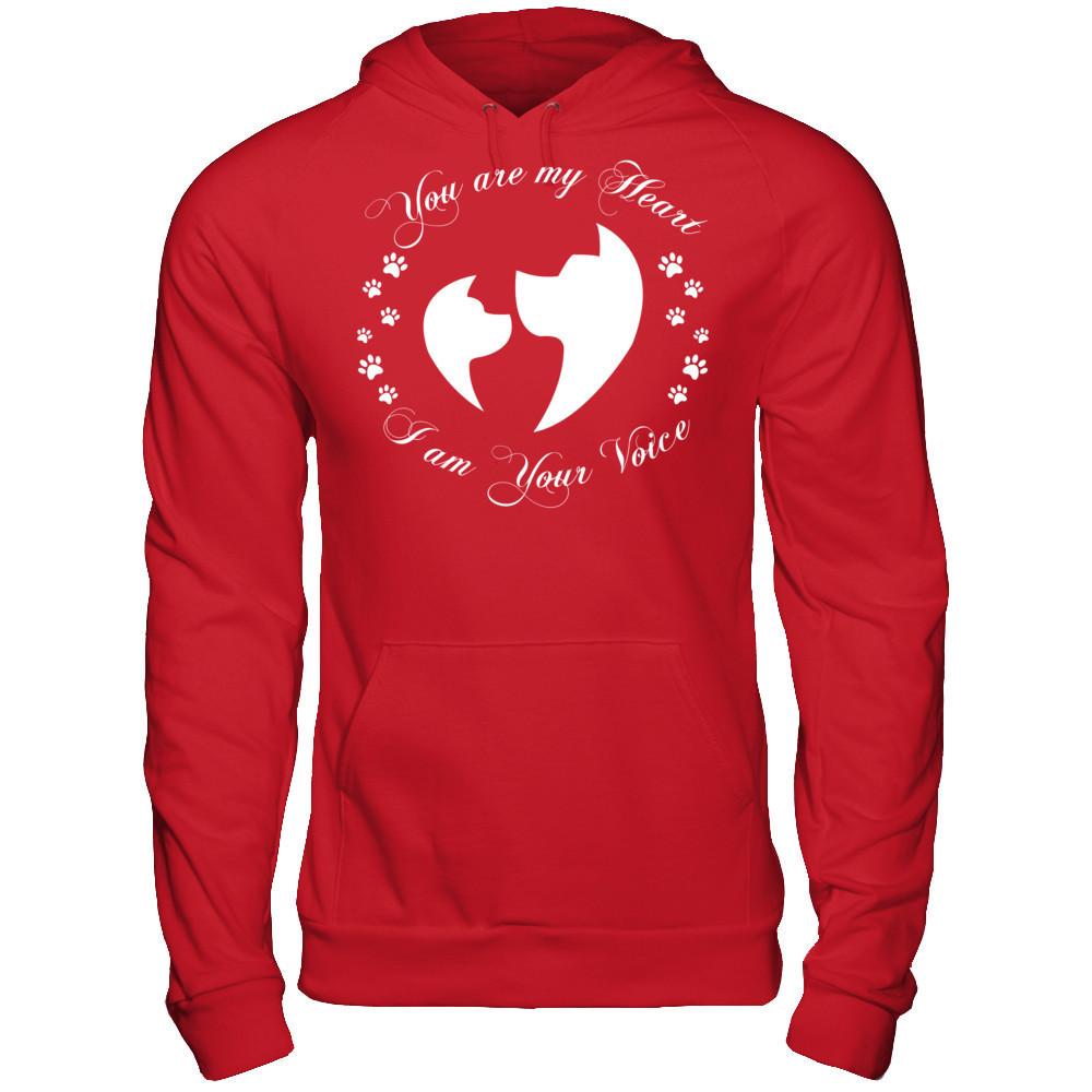 My Dogs - You Are My Heart I Am Your Voice Gildan - Pullover Hoodie Red