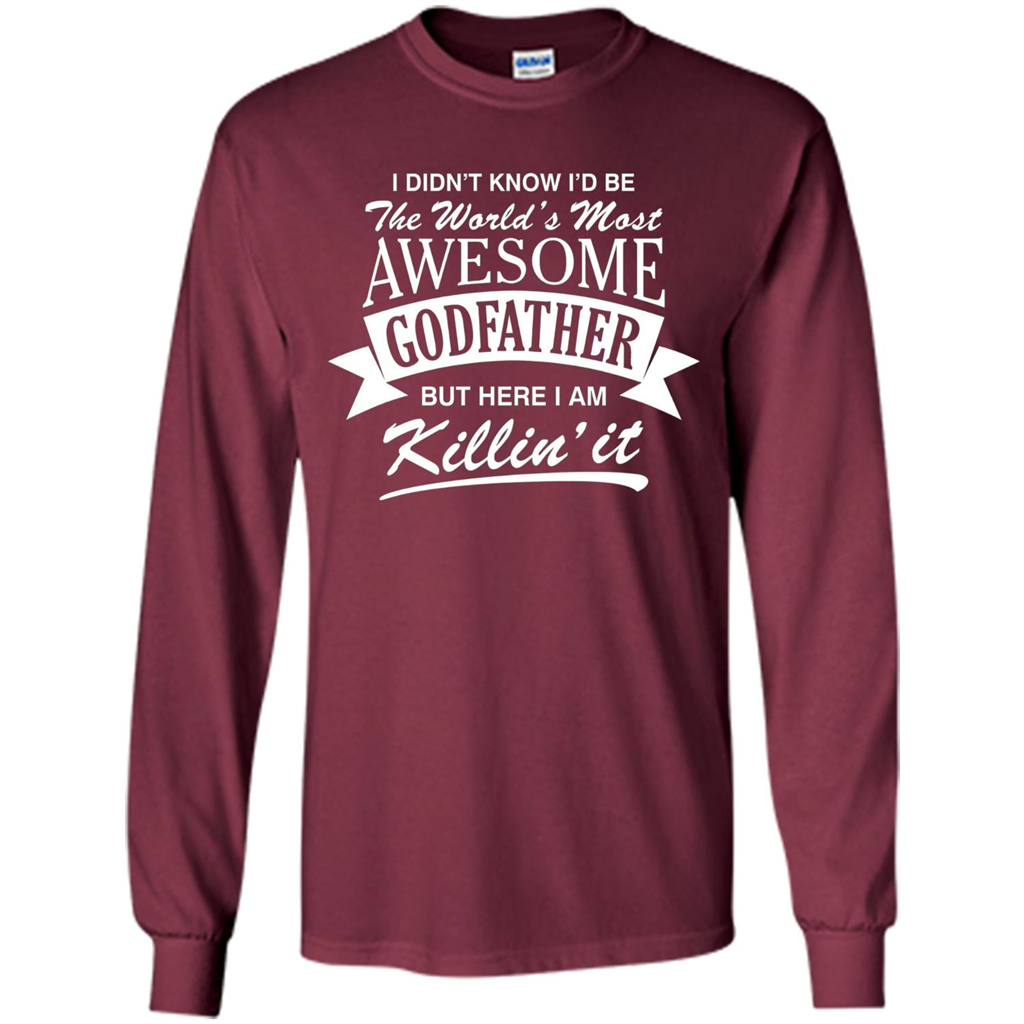 Men's World's Most Awesome Godfather T-shirt Maroon