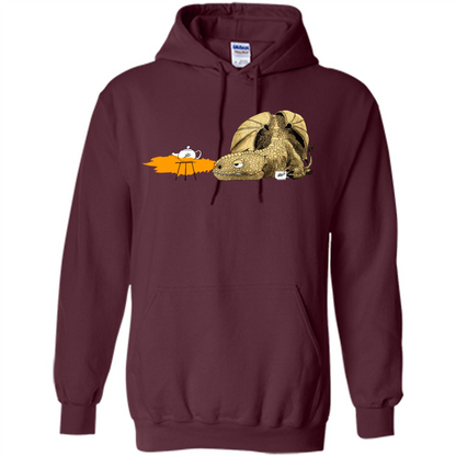 Dragon Making Tea T-Shirt Maroon