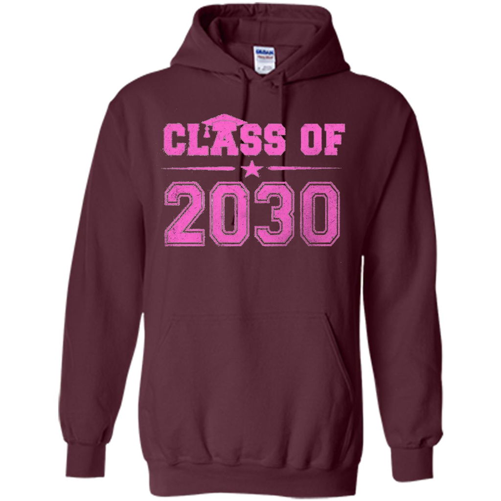 Class of 2030 Pink Girls T-shirt Maroon