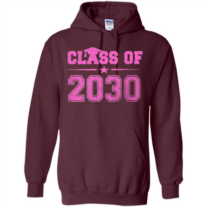 Class of 2030 Pink Girls T-shirt Maroon