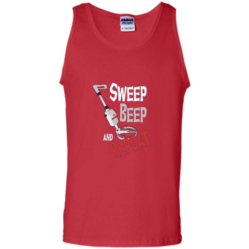 Metal Detector Gold Detecting Sweep Beep Repeat Funny T-shirt