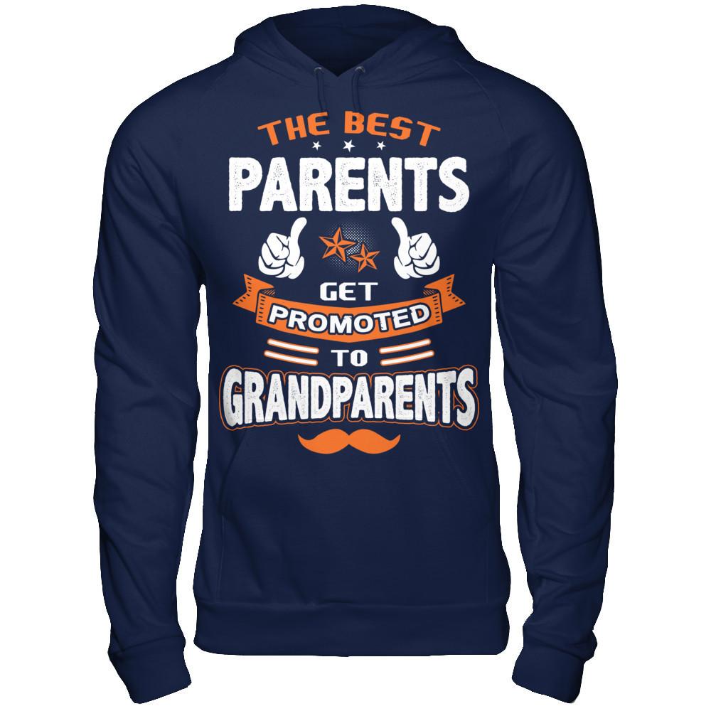 The best Parents get promoted to Grandparents Gildan - Pullover Hoodie Navy