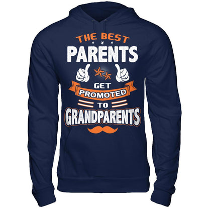 The best Parents get promoted to Grandparents Gildan - Pullover Hoodie Navy