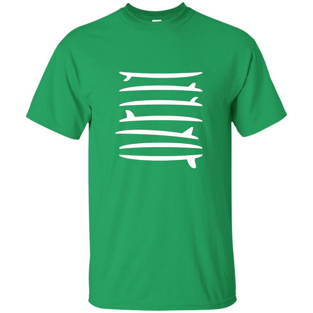 Surfing T-shirt The Longboard Single Fin Surfer T-shirt Irish Green