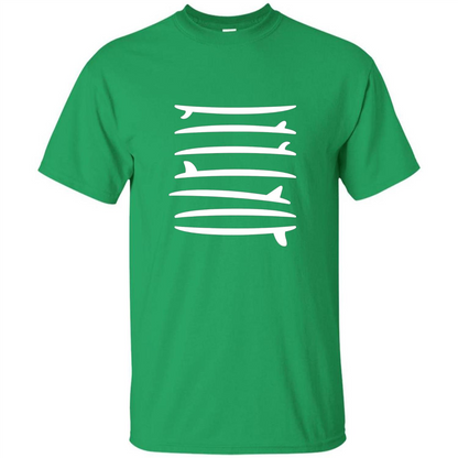Surfing T-shirt The Longboard Single Fin Surfer T-shirt Irish Green