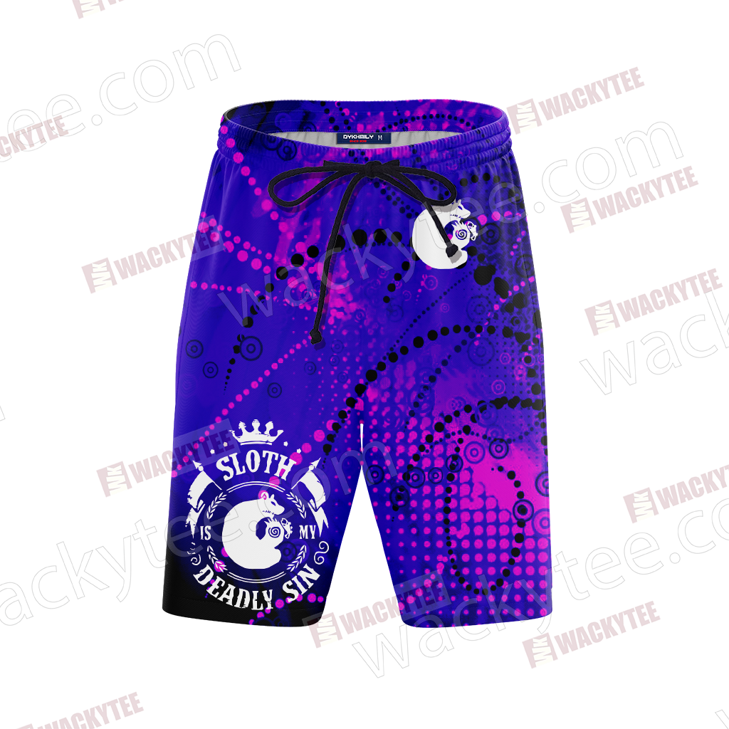 The Seven Deadly Sins - Sloth 3D Beach Shorts