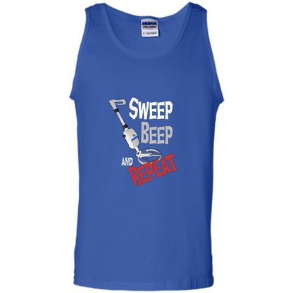 Metal Detector Gold Detecting Sweep Beep Repeat Funny T-shirt