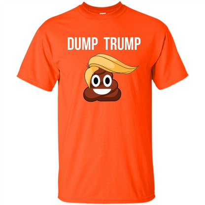 Dump Trump - Poop Emoji T-shirt Orange