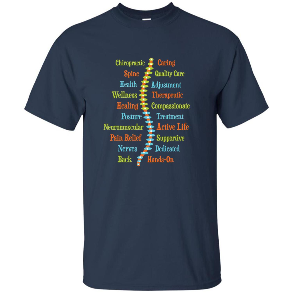 National Chiropractic Health Month Chiropracter T Shirt Navy