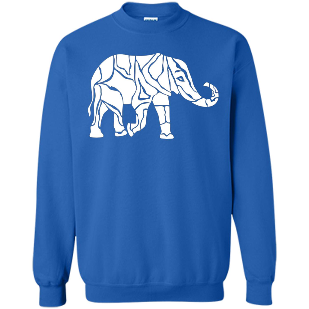 Elephant T-shirt Abstract Elephant Design T-Shirt Royal