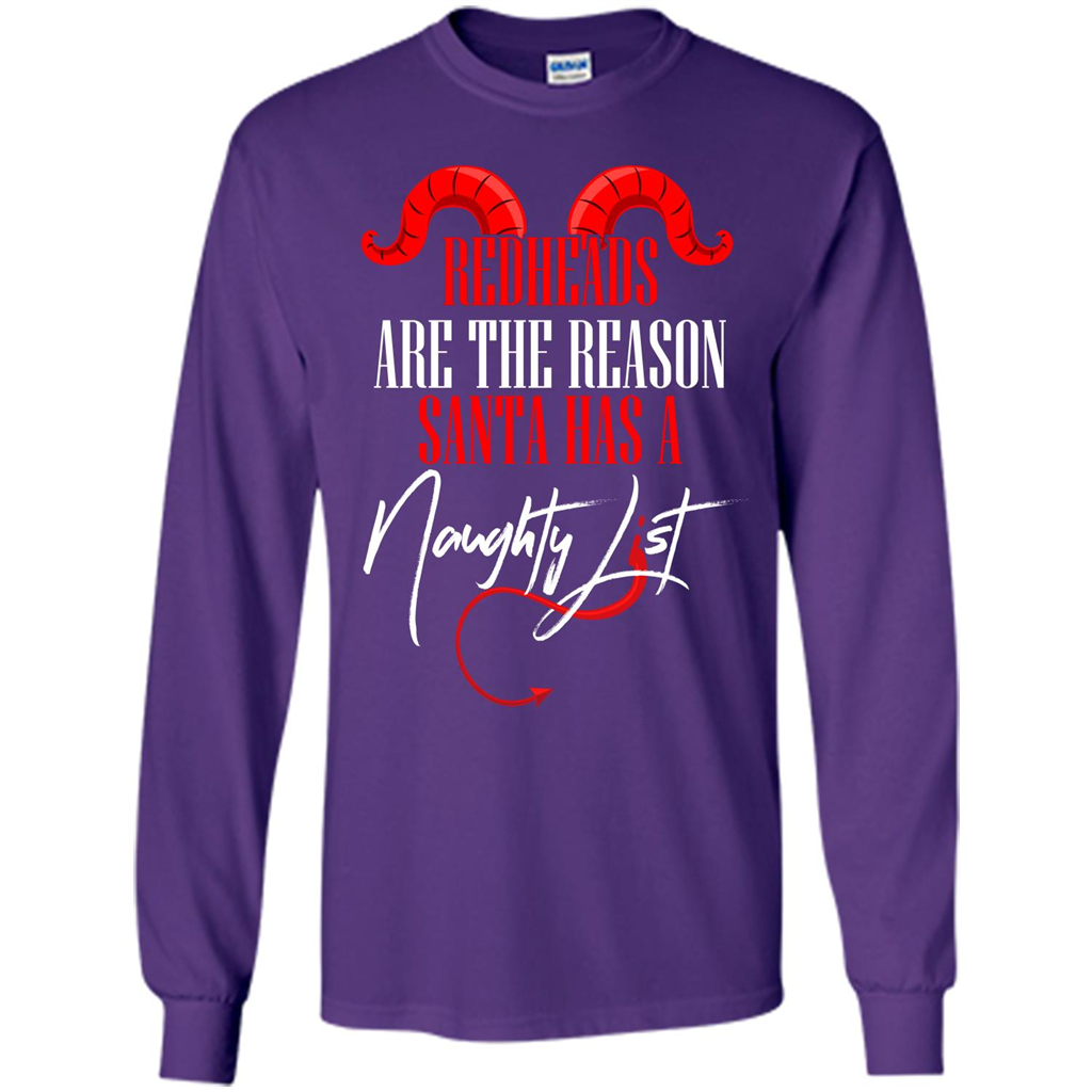RedHeads Are The Reason Santa Has A Naughty List T-shirt Purple