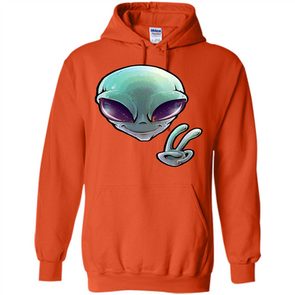 Peace Alien T-shirt Orange