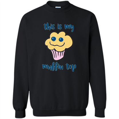 Baking T-shirt Funny This Is My Muffin Top T-Shirt Black