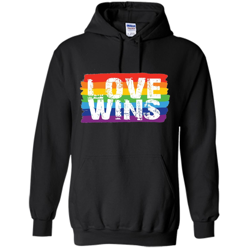 LGBTQ Pride T-shirt Love Wins Black