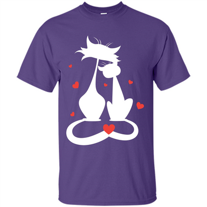 Cat Lover T-shirt Cat Couples Purple