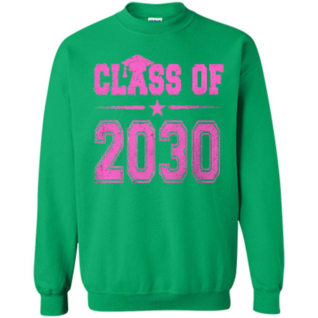 Class of 2030 Pink Girls T-shirt Irish Green