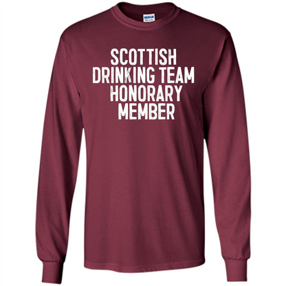 Scottish Drinking Team Honorary Member T-Shirt Maroon