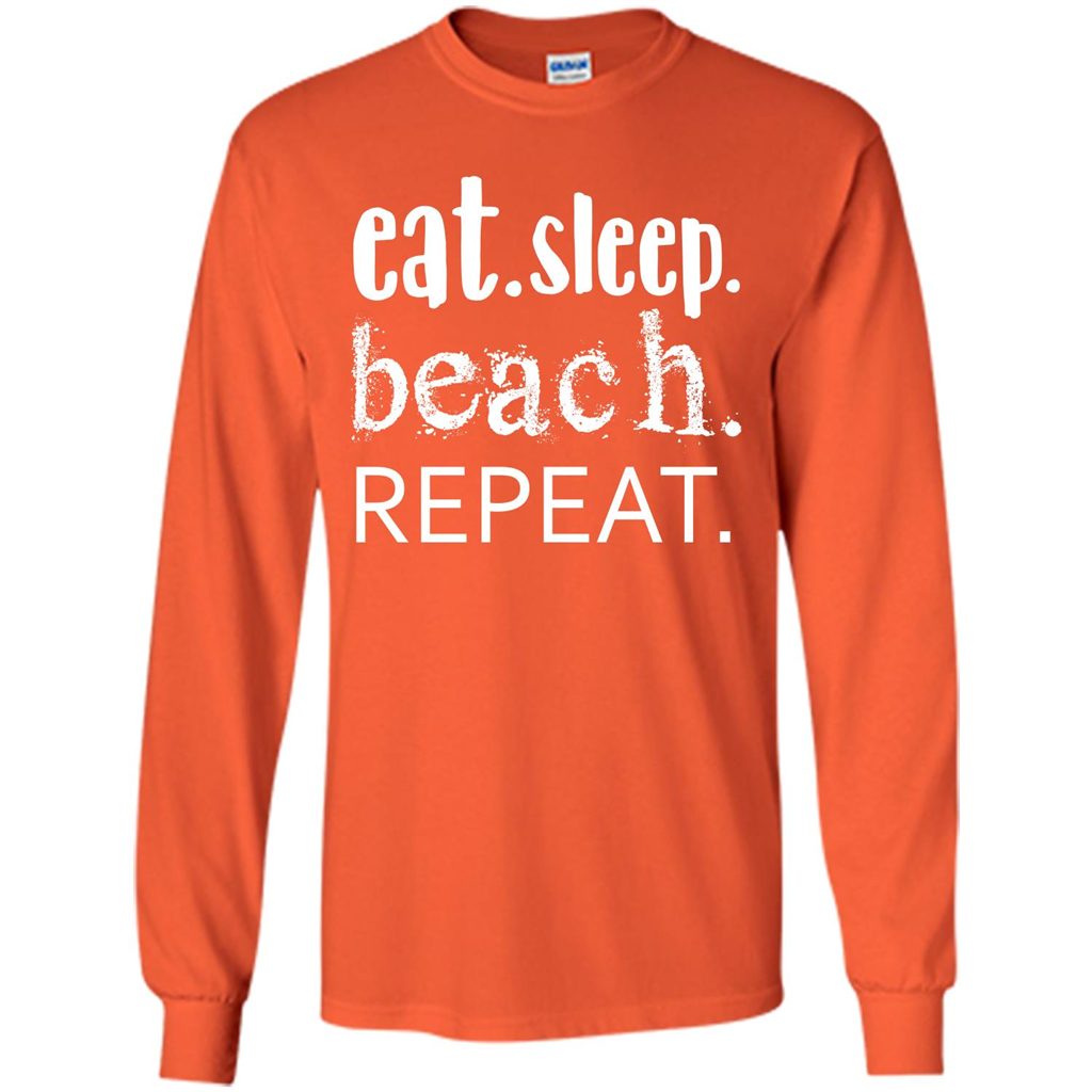 Eat Sleep Beach Repeat T-shirt Orange