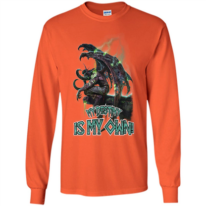 World of Warcraft T-shirt My Destiny Is My Own T-shirt Orange