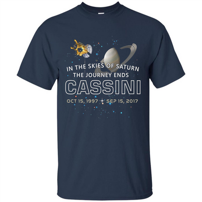 Cassini Spacecraft End Of Mission At Saturn T-shirt Navy