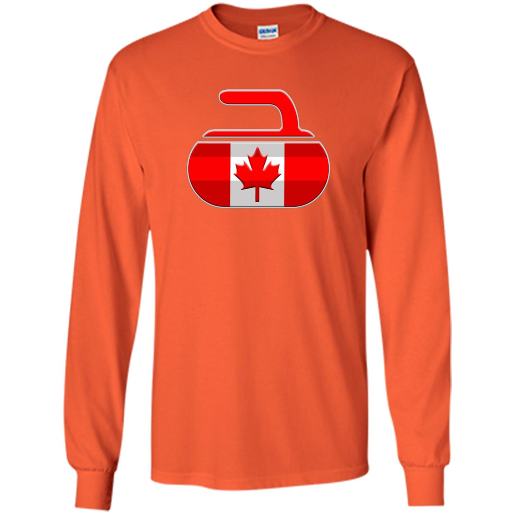 Canadian Curling Flag T-shirt Orange