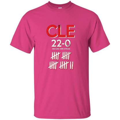 Baseball T-shirt Historic Win Streak 22-0 T-Shirt Heliconia