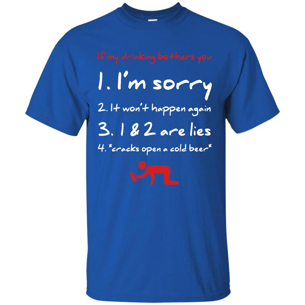 Beer T-shirt If My Drinking Bothers You T-shirt Royal