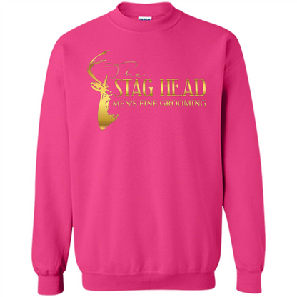 The Stag Head Men's Fine Grooming T-shirt Heliconia