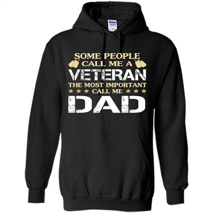 Fathers Day T-shirt The Most Important Call Me Dad Black