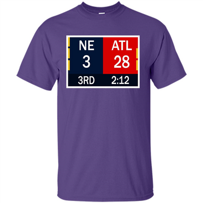 NE 3 ATL 28 Final T-shirt 2 Sides 1 Game Purple